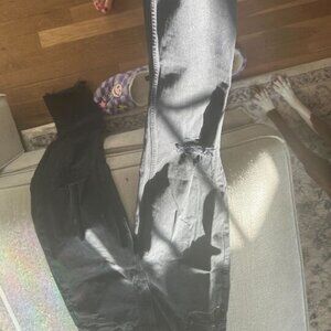 Size 8 / 29  Tall Cheeky Straight High Rise Black Denim Gap Jeans